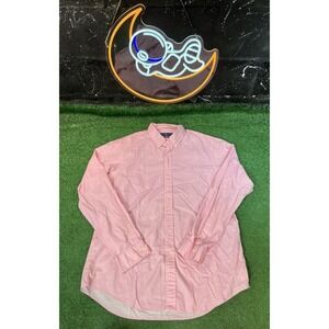 POLO Ralph Lauren Slim‎ Fit Pink Plaid Long Sleeve Button Up Shirt Men's Large